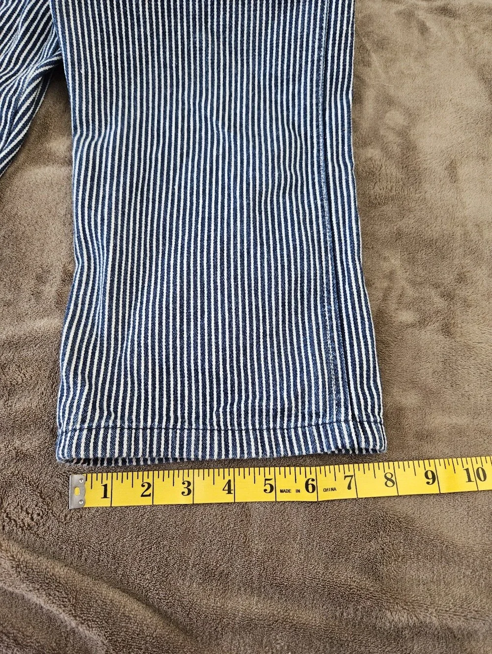 Kids Striped Overalls One-Piece - Navy/White Size 7